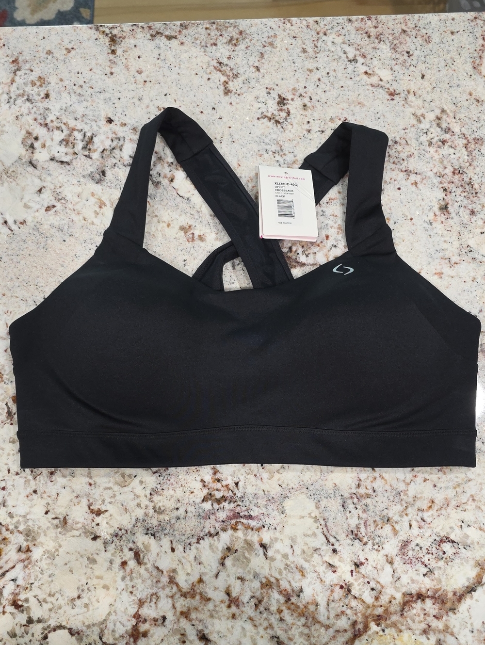 Moving Comfort Black Crisscross Support Sports Bra